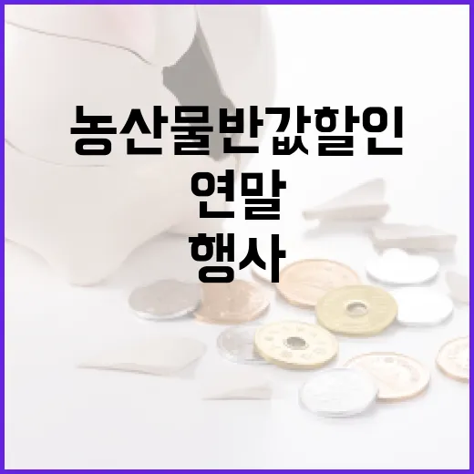 연말 농산물 반값 할인 행사