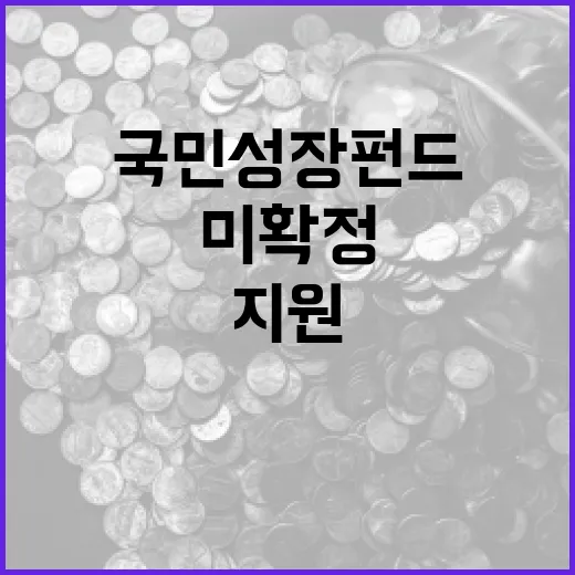 국민성장펀드 지원 계획 아직 미확정