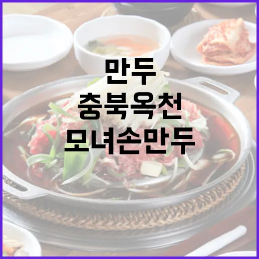 충북 옥천 가성비 만두 맛집 모녀손만두