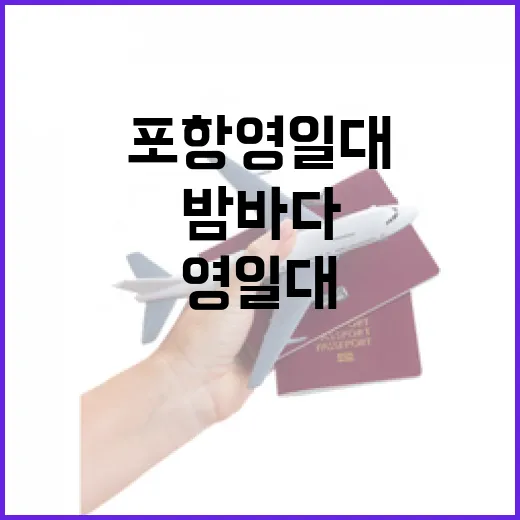 포항 영일대 밤바다의 황홀한 풍경