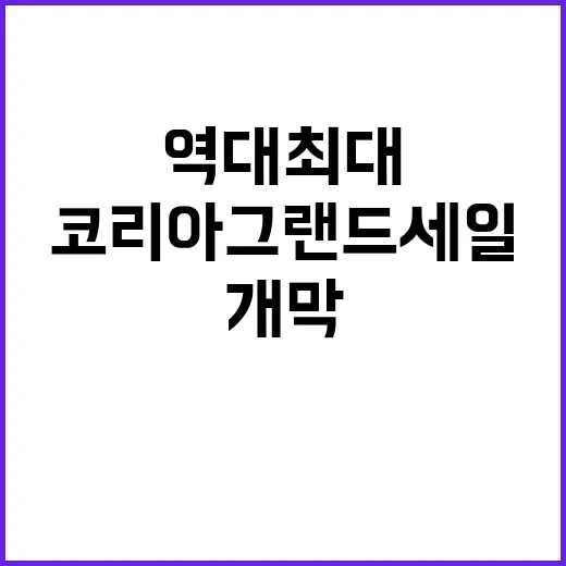 역대 최대 코리아그랜드세일 개막, 케이컬처와 쇼핑관광의 향연