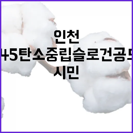 인천 2045 탄소중립 슬로건 공모전 시민 참여 활발