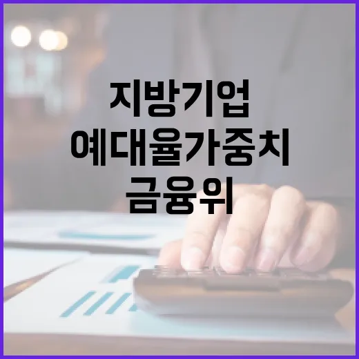 금융위, 지방기업 예대율 가중치 조정 보도에 선 긋다