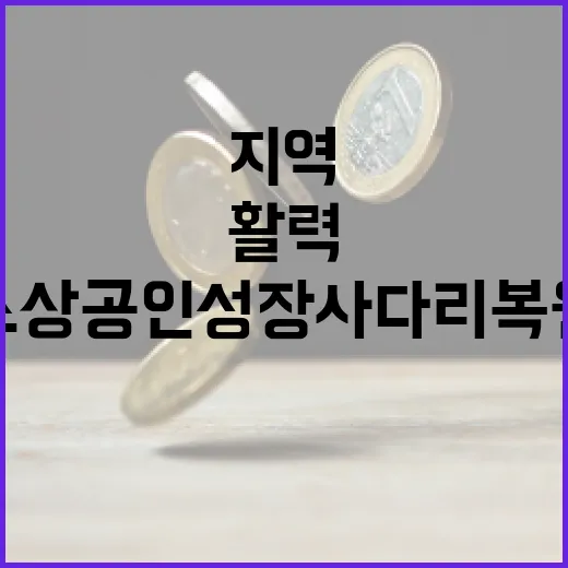 소상공인 성장사다리 복원으로 지역경제 활력