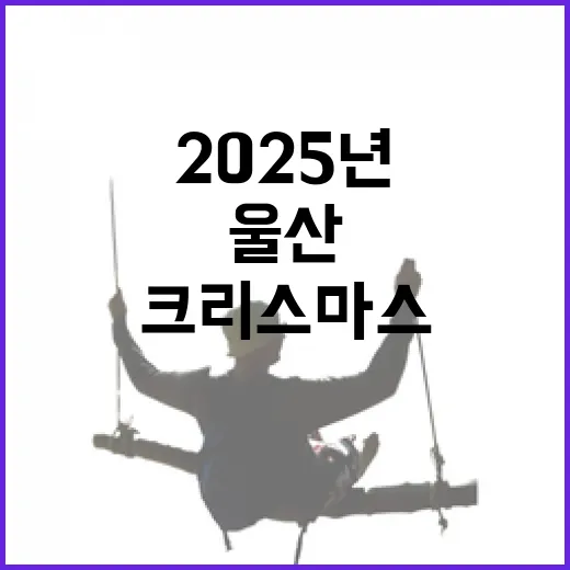 울산에서 즐기는 2025년 크리스마스 연말 데이트
