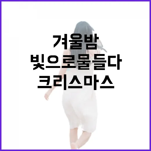 광주 겨울밤, 크리스마스 빛으로 물들다
