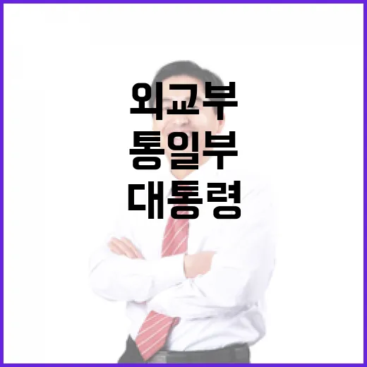 이 대통령, 통일부·외교부 역할 강조