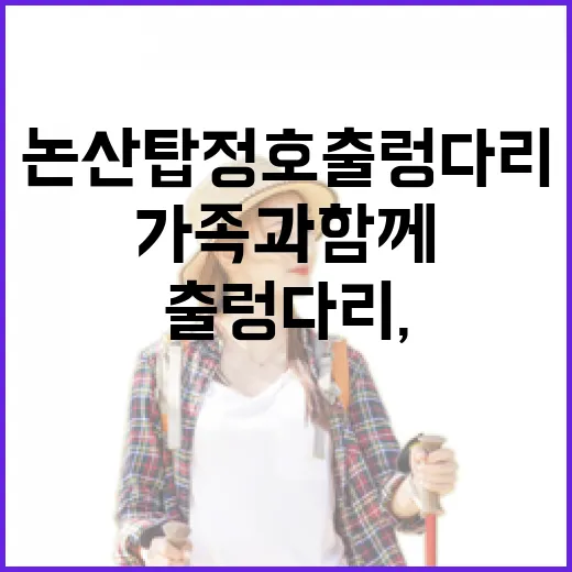 논산 탑정호 출렁다리, 가족과 함께하는 무료 명소