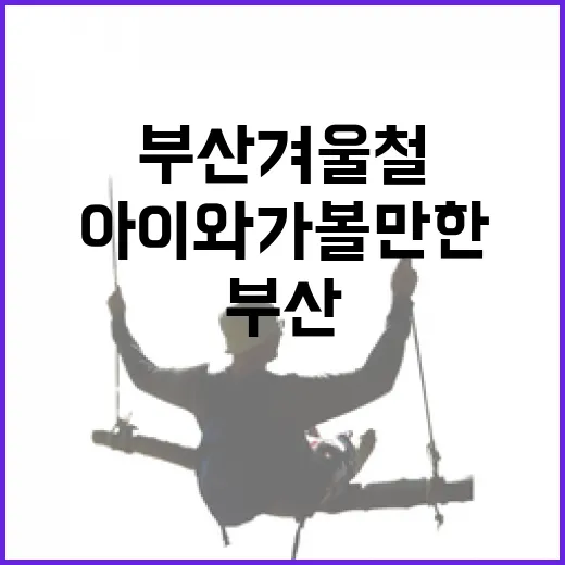 부산 겨울철 아이와 가볼 만한 실내외 명소