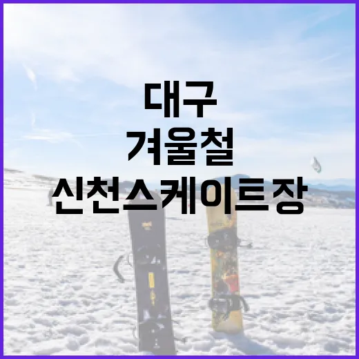 대구 신천 스케이트장, 겨울철 명소로 재탄생