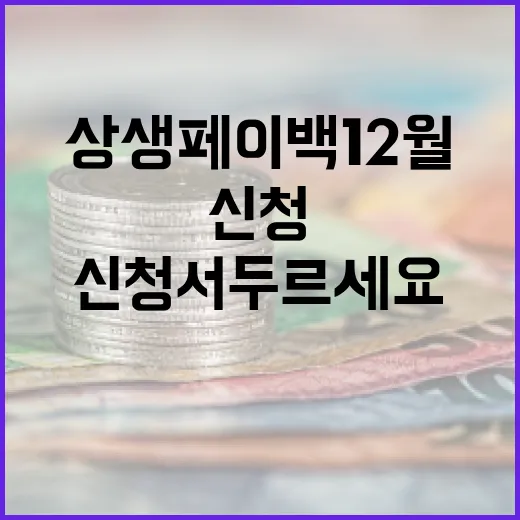 상생페이백 12월 말까지 신청 서두르세요