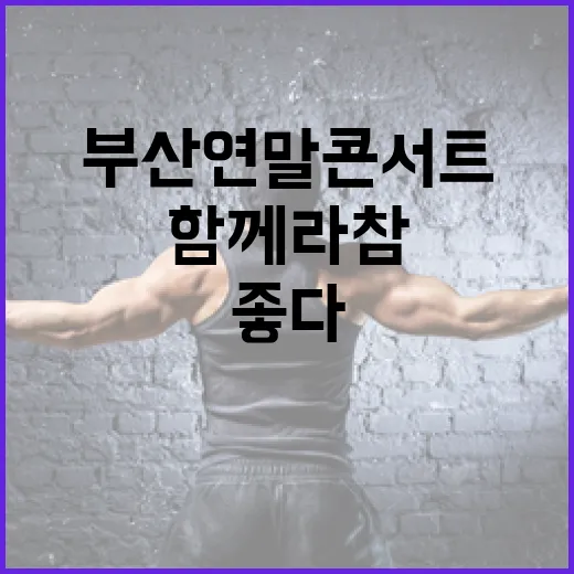 부산 연말 콘서트, 함께라 참 좋다!