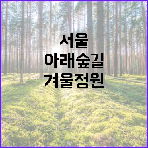 서울 지하철 속 겨울정원 '아래숲길'의 특별한 변신