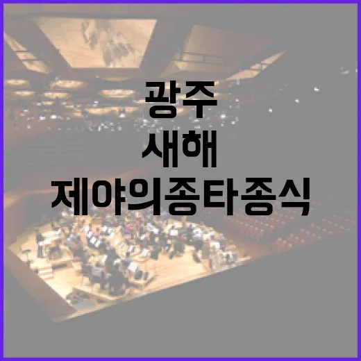 광주 제야의 종 타종식, 2026년 새해 맞이