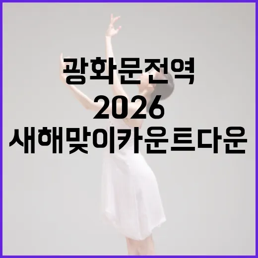 광화문 전역서 펼쳐지는 2026 새해맞이 카운트다운