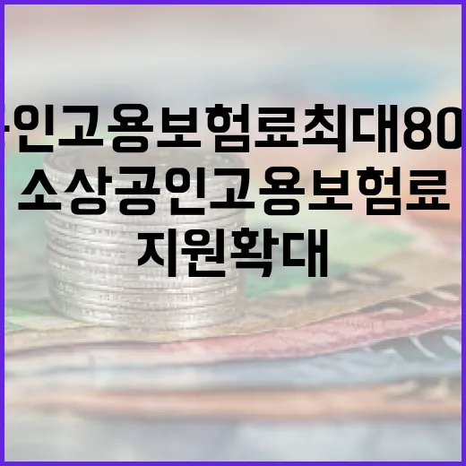 내년 소상공인 고용보험료 최대 80% 지원 확대