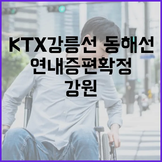 KTX 강릉선·동해선 연내 증편 확정, 강원 접근성 대폭 개선