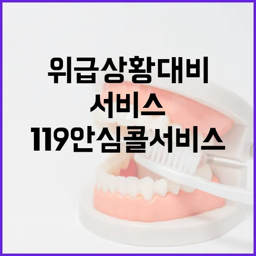 119 안심콜 서비스로 위급상황 대비하세요