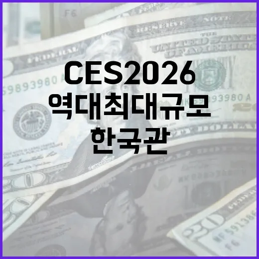 CES 2026 한국관 역대 최대 규모 구축
