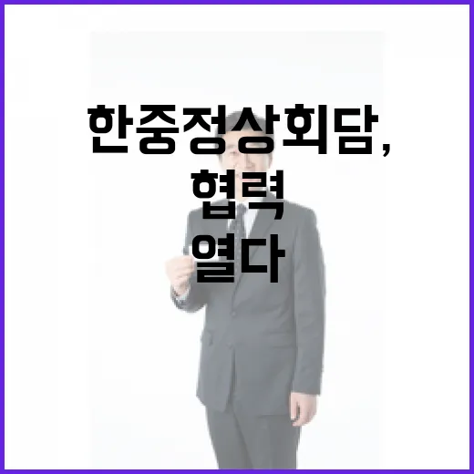 한중 정상회담, 미래 협력의 새 장 열다