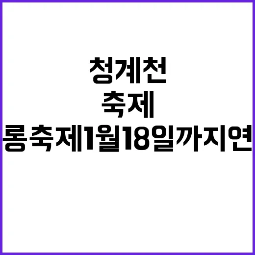 청계천 빛초롱축제 …