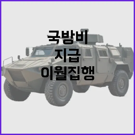 2025년 국방비 이월 집행 자금 신속 지급