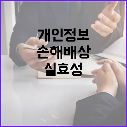 개인정보 손해배상 보장제도 실효성 강화