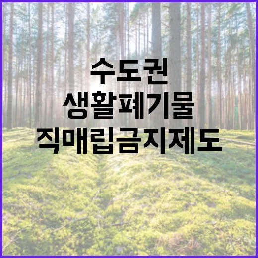 수도권 생활폐기물 처리 현황과 직매립금지 제도