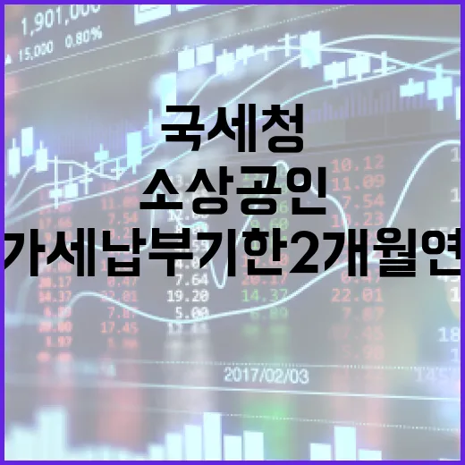 국세청, 소상공인 부가세 납부기한 2개월 연장