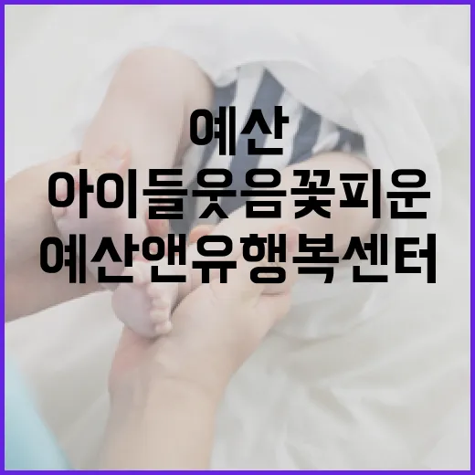 예산앤유행복센터, 아이들 웃음꽃 피운 놀이공간