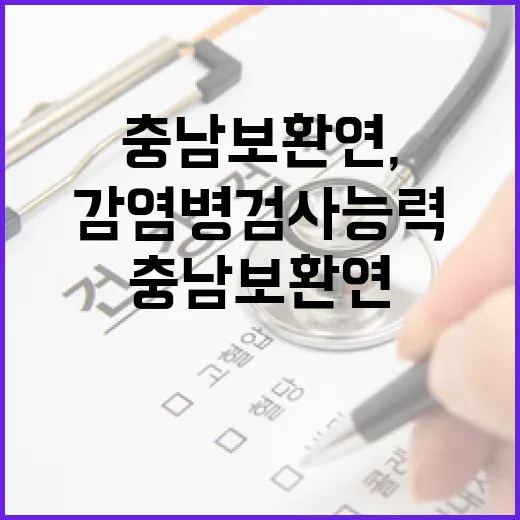 충남보환연, 감염병 검사능력 최고 평가