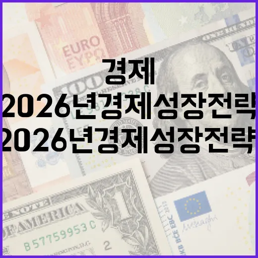 2026년 경제성장전략, 경기회복과 물가안정 집중