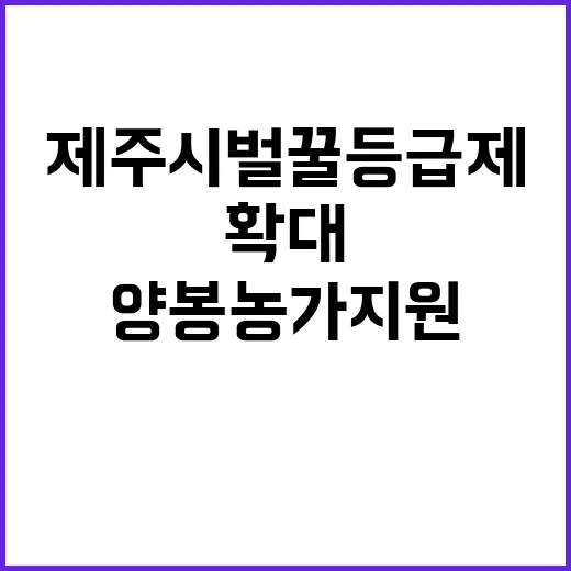 제주시 벌꿀 등급제…
