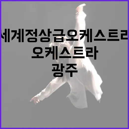 세계 정상급 오케스트라 광주 집결