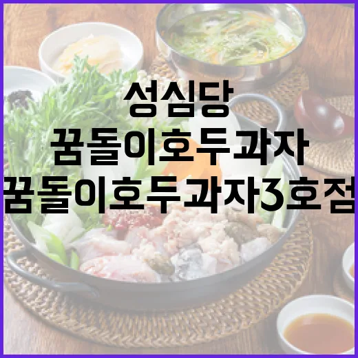 성심당 인근 꿈돌이 호두과자 3호점 개소