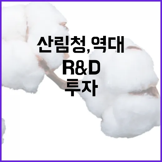 산림청, 역대 최대 R&D 투자로 산림재해 대응 강화