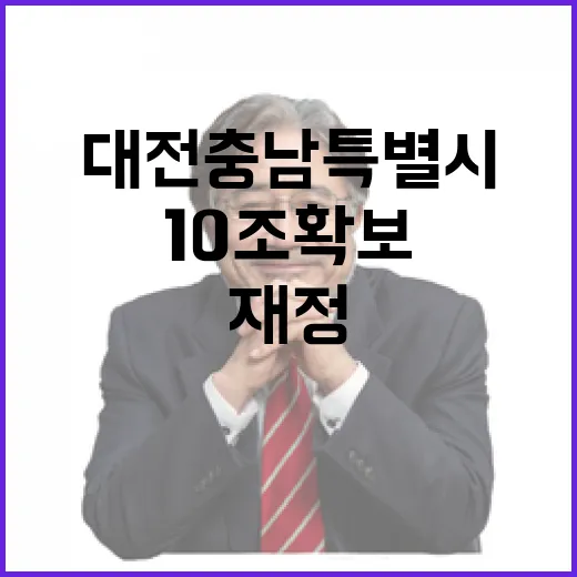 대전충남 특별시 재정특례로 10조 확보 기대