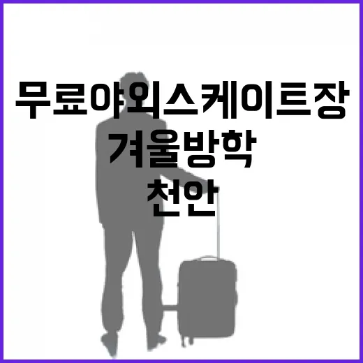 천안 무료 야외 스케이트장, 겨울방학 최고의 선택