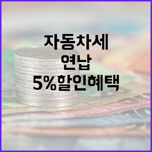 자동차세 1월 연납으로 5% 할인 혜택