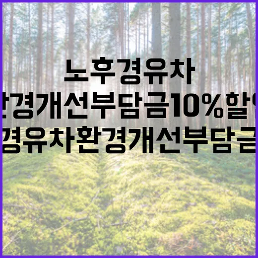 노후 경유차 환경개선부담금 10% 할인 혜택