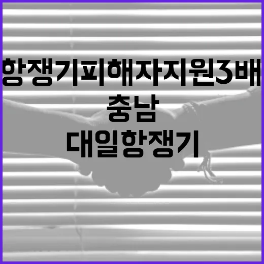 충남, 대일항쟁기 피해자 지원 3배 확대