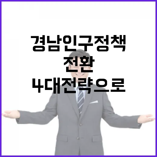 경남 인구정책 4대 전략으로 새 전환