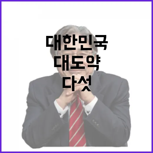 대한민국 대도약 이끄는 다섯 대전환