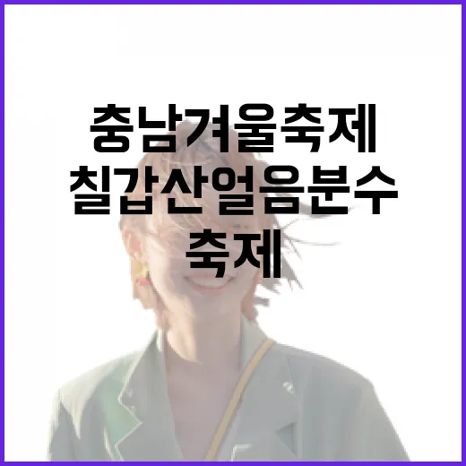 충남 겨울 축제, 칠갑산 얼음분수와 군밤의 낭만