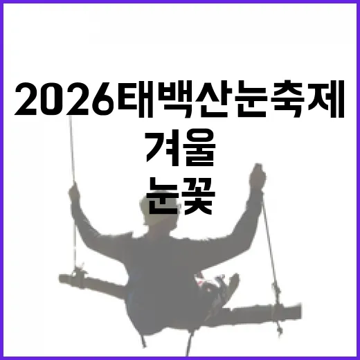 2026 태백산 눈축제, 겨울의 눈꽃 향연