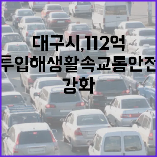 대구시, 112억 투입해 생활 속 교통안전 대폭 강화
