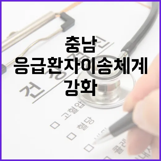 충남, 응급환자 이송체계 대폭 강화