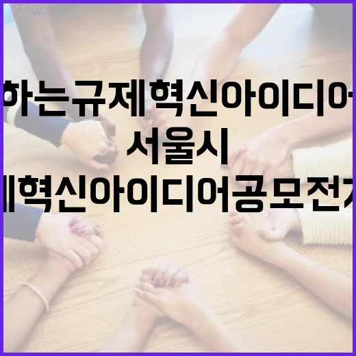 서울시, 시민과 함께하는 규제혁신 아이디어 공모전 개최