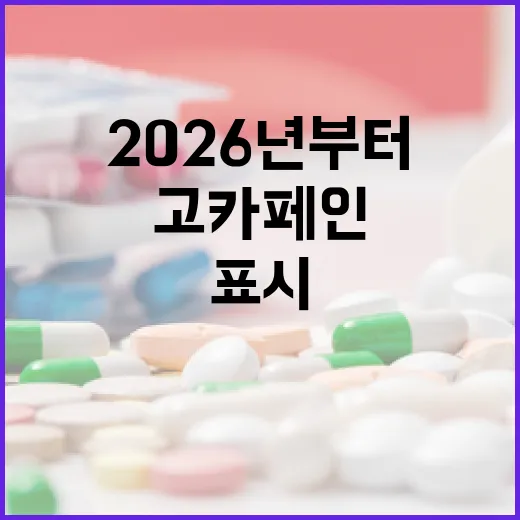 2026년부터 과라나 함유 고카페인 간식 표시 확대