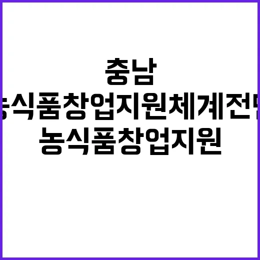 충남 농식품 창업 …